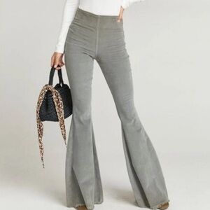 Show Me Your Mumu Cam Cam Gray Flare Corduroy Pants Size M